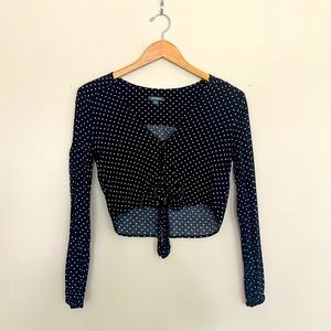 Wilde fable! Black & white polka dot top. XS true to size.